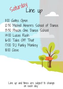 Saturday Line up