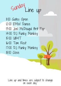 Sunday Line up